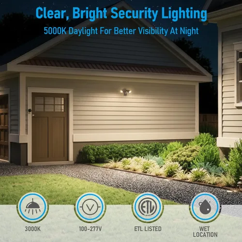 Miniatura 4 de Luz de seguridad LED con sensor circular, 2 cabezales 20W/3 cabezales 30W., LHSCT-20WRSS30-BRZ, 20.0watts, 120.00 volts COB LED Motion Detector