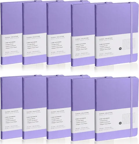 Miniatura 30 de Cuaderno rayado con tapa dura para hombres y mujeres – Cuadernos para escribir, trabajo, escuela, hogar y notas diarias, 160 páginas – Tamaño A5