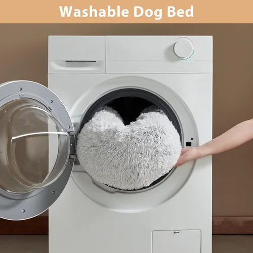 Miniatura 6 de WNPETHOME Cama Calmante para Perros Cama para Gatos Dona, Cama de Mascotas de Piel Sintética Auto-Calentable Dona Abrazadora, Cómodas Camas Redondas
