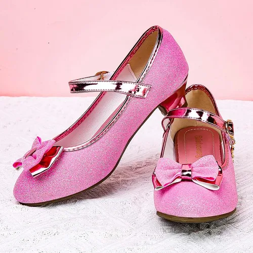 Miniatura 5 de Zapatos de ballet Mary Jane para niñas, zapatos de princesa de tacón bajo