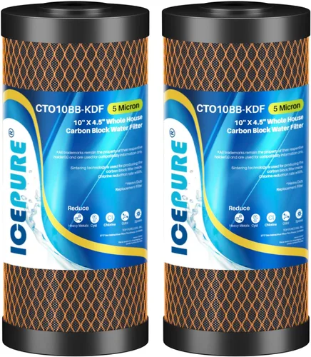 Miniatura 18 de ICEPURE Filtro de agua de carbón activado por sedimentos para toda la casa de 10 x 4.5 pulgadas, compatible con Dupont WFHDC8001, EP Series, EPM