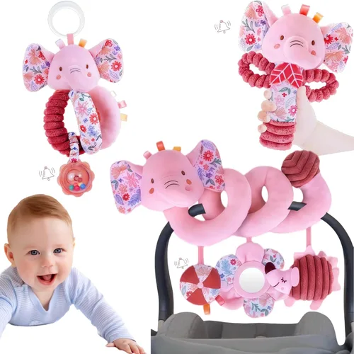 Miniatura 9 de Cochecito de bebé colgante de asiento de coche juguetes para bebés de 0 a 6 meses niña 0-2-3-4-5-7-8-9-10 6-12-18 meses de edad, regalos para recién