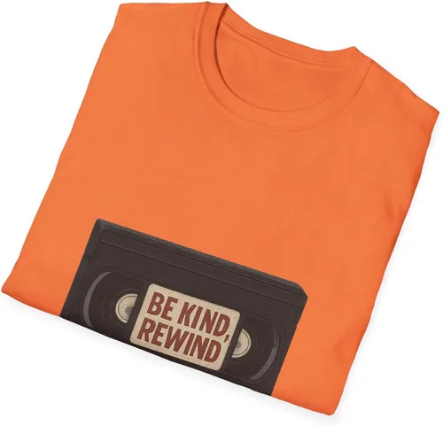 Miniatura 4 de Be Kind Rewind VHS Tape T-Shirt Retro 80s 90s Nostalgia Heather Orange