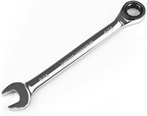 Miniatura 44 de Egofine Llave combinada de trinquete de 1-1/8 pulgadas SAE, llave de engranajes de grado industrial con diseño de 12 puntos, trinquete de 72
