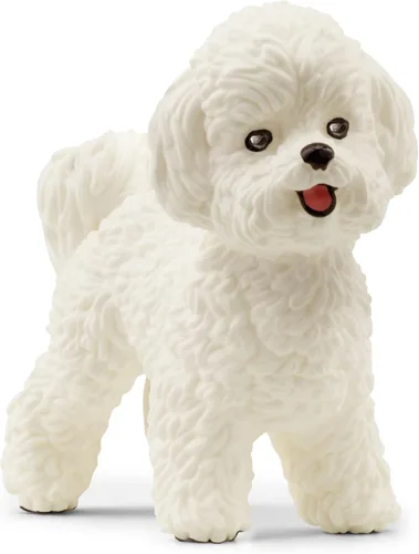 Schleich Farm World - Figura de perro de juguete Bichon Frise - Juguetes de animales de granja para niños y niñas - Niños a partir de 3 años