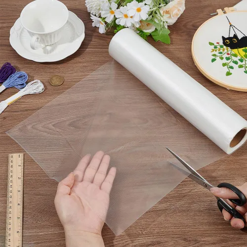 Miniatura 3 de INTERWARM Paquete de 2 rollos transparentes de 12 pulgadas x 50 yardas, estabilizador de bordado soluble en agua, película soluble en agua PVA