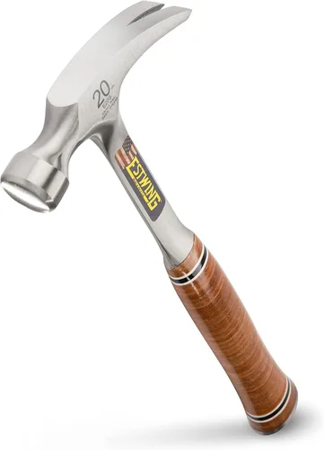 Miniatura 5 de ESTWING Martillo - Garra recta de 16 oz con cara lisa y agarre de cuero genuino - E16S