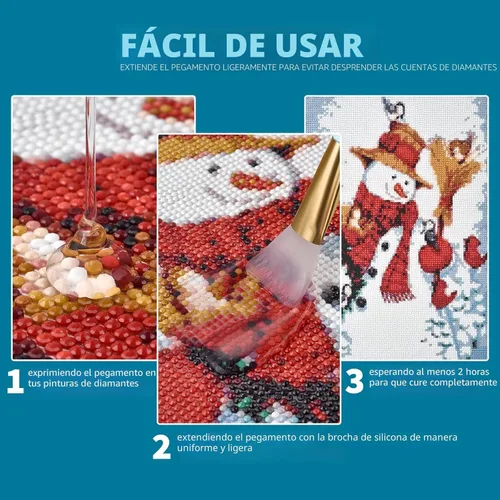 Miniatura 5 de LANBEIDE Sellador de pintura de diamante de 6.8 fl oz con cepillo de silicona, sellador de pegamento para pintura de diamante 5D actualizado