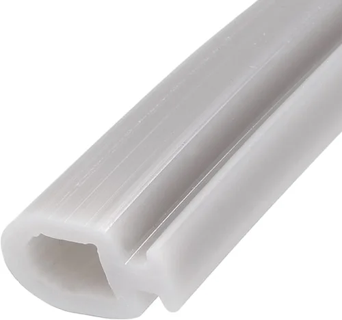 METALLIXITY Burlete de ventana tipo bombilla (0.256 in x 3.3 ft), 1 unidad, tira de sellado de silicona para montaje en ranura en T, para ventana de