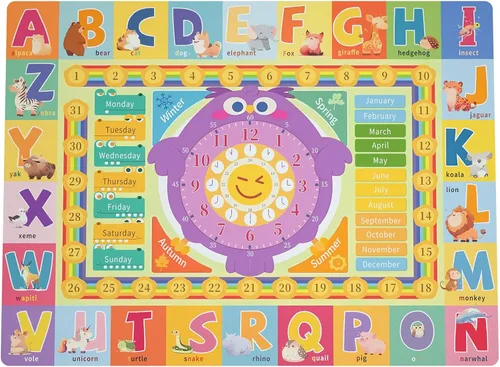 Alfombras ABC del alfabeto para niños pequeños, alfombra de juego para bebé, alfombra ABC para sala de juegos, alfabeto, números y formas, alfombra