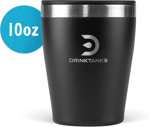 Miniatura 7 de DrinkTanks® - Vaso aislado para manualidades, taza de acero inoxidable, vaso de 10 onzas con tapa, vaso de acero inoxidable para agua, café