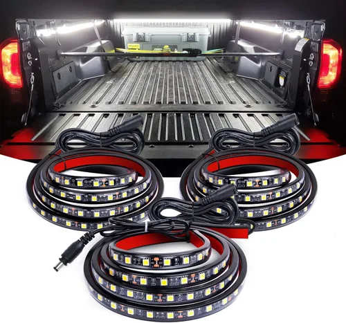 Nilight 3 tiras de luz de cama de 60 pulgadas, 270 LED con interruptor de encendido/apagado, divisor de fusibles, cable de extensión para carga,