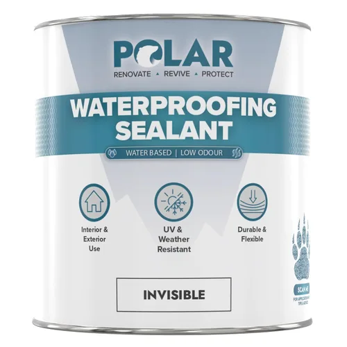 Miniatura 10 de Polar Sellador impermeabilizante – 33 onzas líquidas – Acabado transparente invisible – Revestimiento impermeable para exteriores para interiores