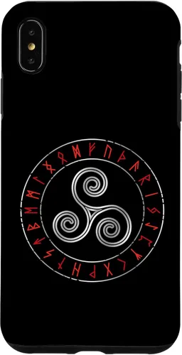 Miniatura 7 de iPhone 12 Pro Max - Triskele de mitología nórdica - Carcasa celta con runas vikingas rúnicas