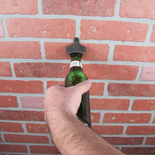 Miniatura 2 de Treasure Gurus - Abridor de botellas de hierro fundido de hierro fundido Texas para montaje en pared, tapa de soda, decoración de bar rústico