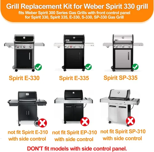 Miniatura 29 de SafBbcue 7508 - Juego de 3 tubos de acero inoxidable de 28 pulgadas para Weber Genesis Silver B/C Gold B/C Spirit 700 Spirit E-310/320 con control
