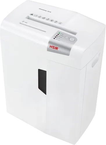 HSM Shredstar X14 Trituradora de corte cruzado; tritura hasta 14 hojas; trituradora de capacidad de 6.1 galones, color blanco, HSM1057W