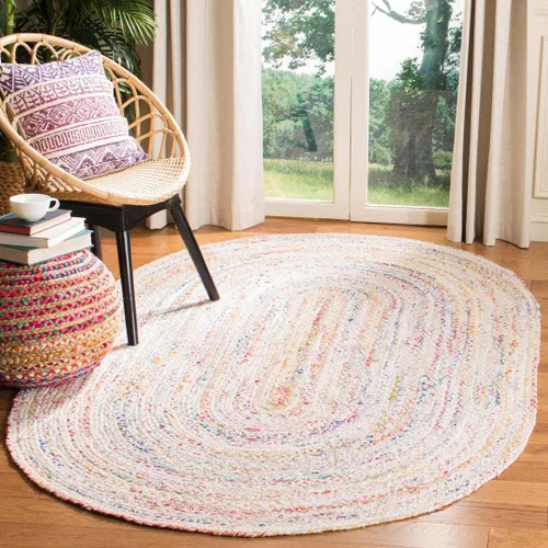 Miniatura 26 de SAFAVIEH Braided Collection - Alfombra de pasillo, 2 pies 3 pulgadas x 8 pies, color negro y azul, hecho a mano, reversible, ideal para dormitorio