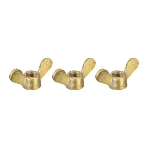 Miniatura 17 de uxcell Tuercas de ala de latón, tuerca de mariposa M8 a mano aprieta sujetadores para muebles, maquinaria, equipo electrónico, 10