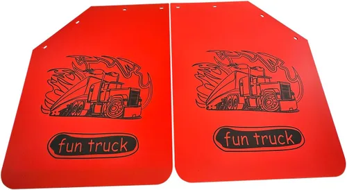 Miniatura 11 de 2 aletas de polímero de 24 x 24 pulgadas en ángulo negro resistente, protección universal contra salpicaduras para semirremolques, tractores