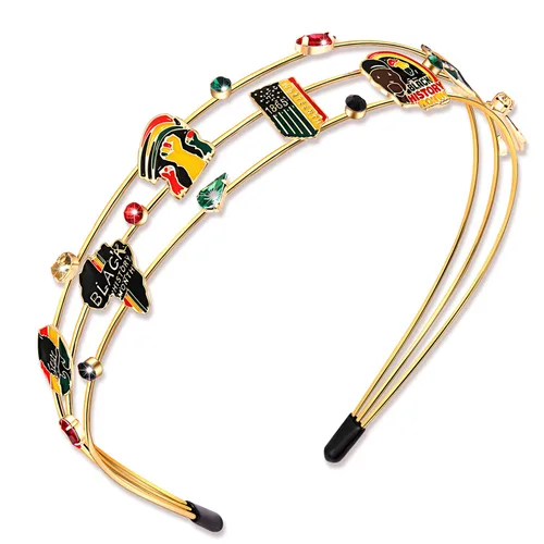 Mokkia Diadema africana: mapa esmaltado Juneteenth con diamantes de imitación con diamantes de imitación de historia negra para mujer (africano 1)