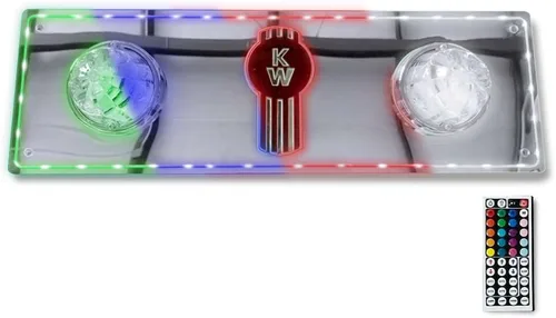Miniatura 7 de Florida's Finest Customs compatible con luces de techo para dormitorio Kenworth (azul) Placa de luz de cúpula y acabado espejado Inserto