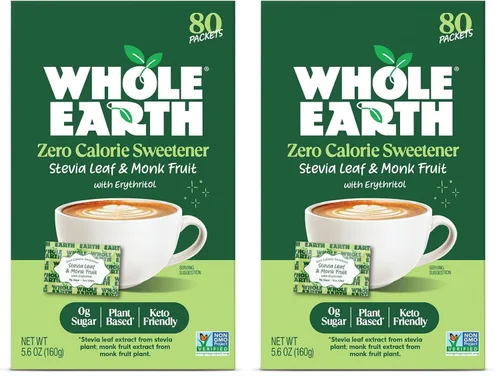 Miniatura 9 de Whole Earth Sweetener Co. NATURE SWEET Edulcorante de fruta de estevia y fruta de monje, edulcorante de eritritol, paquetes de estevia de hoja