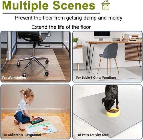 Miniatura 5 de Runner Rugs - Protector de vinilo transparente de plástico para pasillo, 2 x 7.6 pies, tapete protector para pisos de madera dura, antideslizante