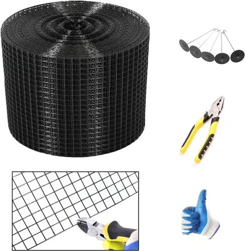 Miniatura 7 de Protección para Panel Solar, Rollo de 10 cm X 30 m de Malla Protectora para Panel Solar con Recubrimiento de PVC, Disuasorio de Palomas Negras