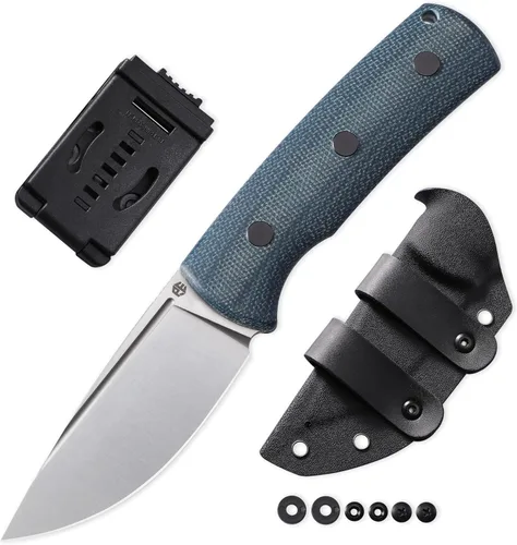Miniatura 6 de Petrified fish PFP01F Beluga Cuchillo de hoja fija, 3.62 pulgadas, hoja de satén N690, 5.85 onzas G10/Micarta mango cuchillo de hoja fija