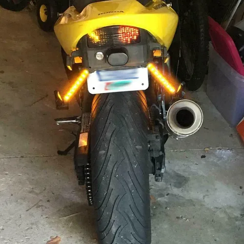 Miniatura 7 de x xotic tech Tiras ligeras del freno LED de la licencia de la cola de la señal de giro para la motocicleta de ATV, ámbar 6-SMD
