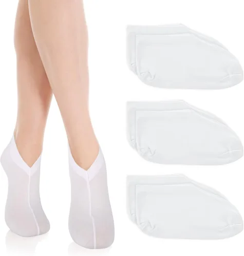 Miniatura 4 de 3 pares de calcetines hidratantes para pies secos, reparación de talón agrietado, calcetines de algodón de loción durante la noche, gel spa mejora