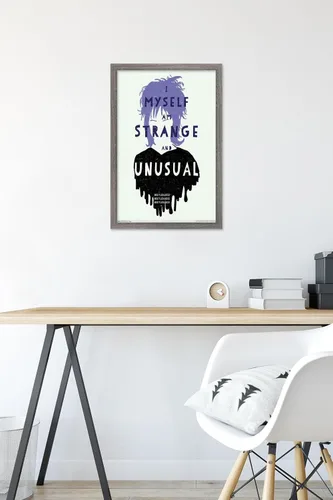 Miniatura 6 de Trends International Beetlejuice - Póster de pared extraño, 14.725 x 22.375 pulgadas, versión enmarcada de madera de granero