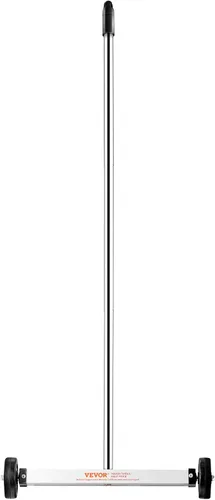 Miniatura 9 de VEVOR Barredora magnética con ruedas, mini barredora magnética de 15 pulgadas, capacidad de 8 libras, mango ajustable, barredora magnética ligera