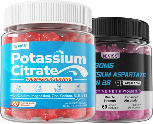 Suplemento de zinc y magnesio con citrato de potasio 1000 mg Gummeis para mujeres y hombres