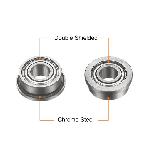 Miniatura 3 de uxcell Rodamiento de bolitas con bridas F683ZZ, 20pcs 0.118x0.276x0.118 in Acero cromado doble blindado ABEC1 cojinetes de brida