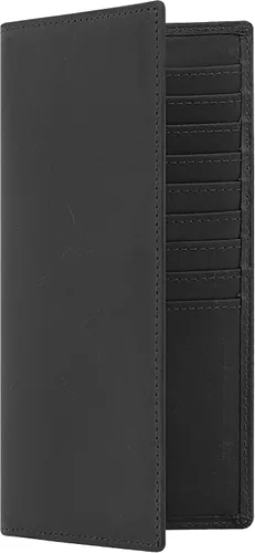Miniatura 8 de NopoWalli - Cartera de cuero genuino para hombre Negro - Piel auténtica