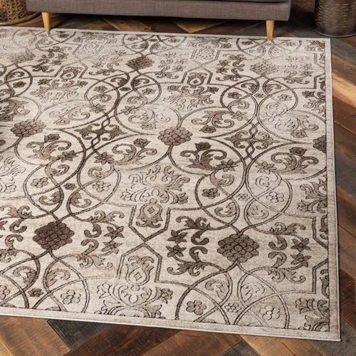Miniatura 9 de Unique Loom Rushmore Collection - Alfombra de área Washington (2 pies x 5 pies 1 pulgada, beige oscuro/beige)