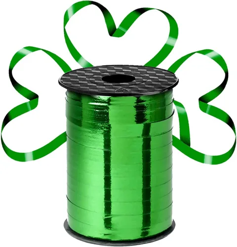 Cinta rizadora verde para el Día de San Patricio prensada metálica para el día de San Patricio, liquidación para envolver regalos, decoración de