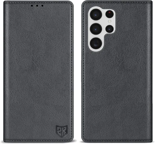 Miniatura 11 de ZZXX Funda tipo cartera para Samsung Galaxy S22 Plus con bloqueo RFID, soporte de ranura para tarjetas, funda protectora de cuero magnético fuerte