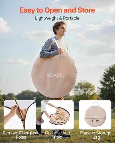 Miniatura 6 de VEVOR Pop up Sports Tent, 8 Sizes Optional Clear Bubble Tent for 1-6 Person, Waterproof Outdoor Pod with Floor Mat & Top Cover, Garden Igloo Dome