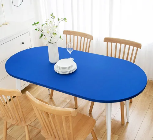 Miniatura 15 de Wolkemer Mantel Redondo Ajustado de 2 Pies de Spandex Elástico Cubierta para Mesa de Cóctel Borde Elástico Negro Cubierta Superior de Mesa