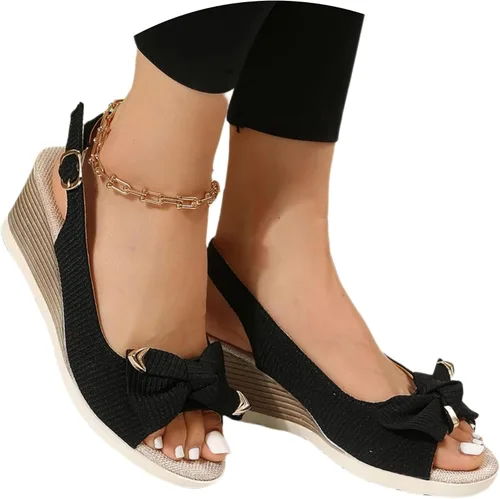 Miniatura 6 de Sandalias ortopédicas para mujer, tacones de cuña para mujer, pantuflas de caminar con soporte de arco, sandalias de cuña de verano elegantes