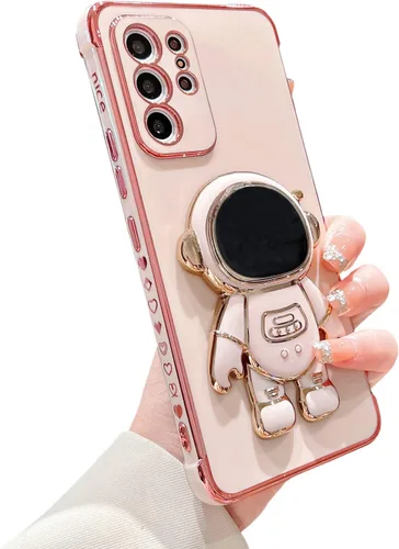Miniatura 63 de phylla Funda de teléfono para Samsung Galaxy S22 Ultra de 6.8 pulgadas, funda de teléfono con soporte de astronauta chapado de lujo con bonito