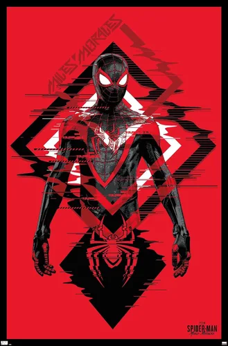 Trends International Marvel's Spider-Man: Miles Morales - Póster de pared de traje, 22.375 x 34 pulgadas, versión premium sin marco