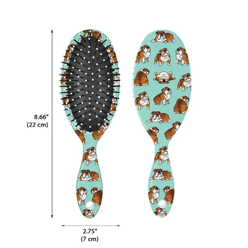 Miniatura 2 de WIRESTER Cepillo desenredante para todo tipo de cabello, cepillo de pelo para niñas y mujeres, adecuado para cabello húmedo y seco, posturas Bulldog