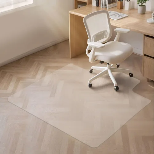 SUPER DEAL Tapete de oficina mejorado de 48 x 36 pulgadas con labio, tapete resistente para silla de escritorio de oficina para suelo de madera, 1