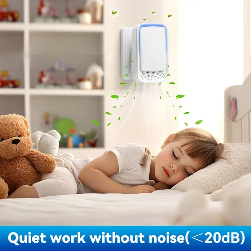 Miniatura 4 de Purificador de aire enchufable para el hogar, ionizadores de aire de iones negativos, ambientador silencioso para dormitorio, oficina, cocina, mini