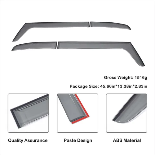 Miniatura 7 de Protectores de lluvia para ventana lateral de automóvil, deflectores compatibles con Toyota FJ Cruiser 2007-2021 para ventana de canal delantero