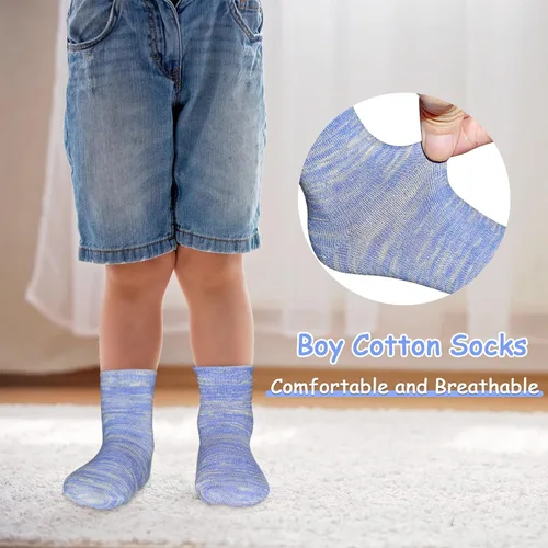 Miniatura 28 de Calcetines para niños, 12 pares de calcetines deportivos para niños pequeños y niñas (1 a 14 años), juego de calcetines atléticos de media